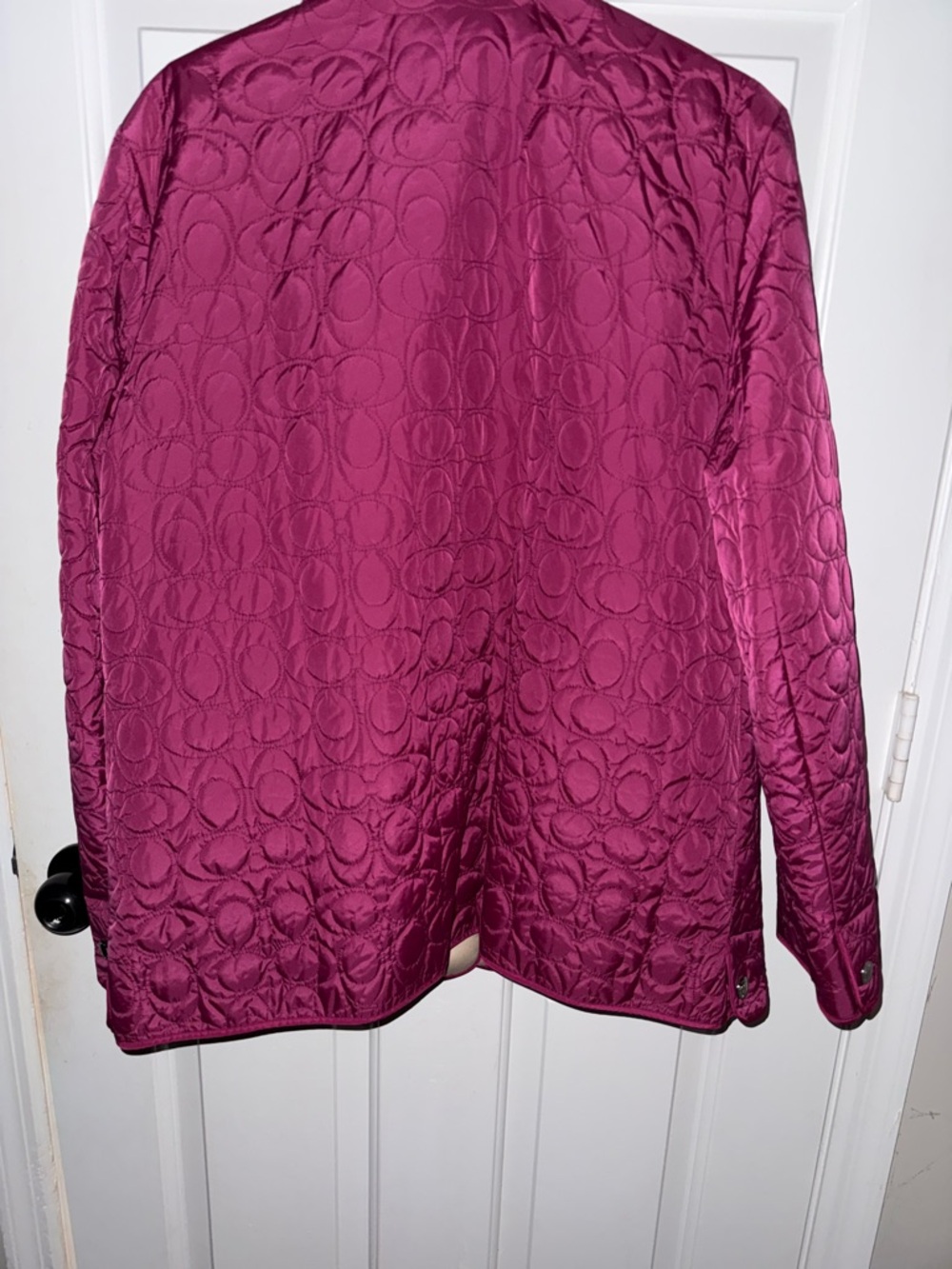 New XL Coach Quilted Puffer Jacket in Plum - Picture 4 of 4